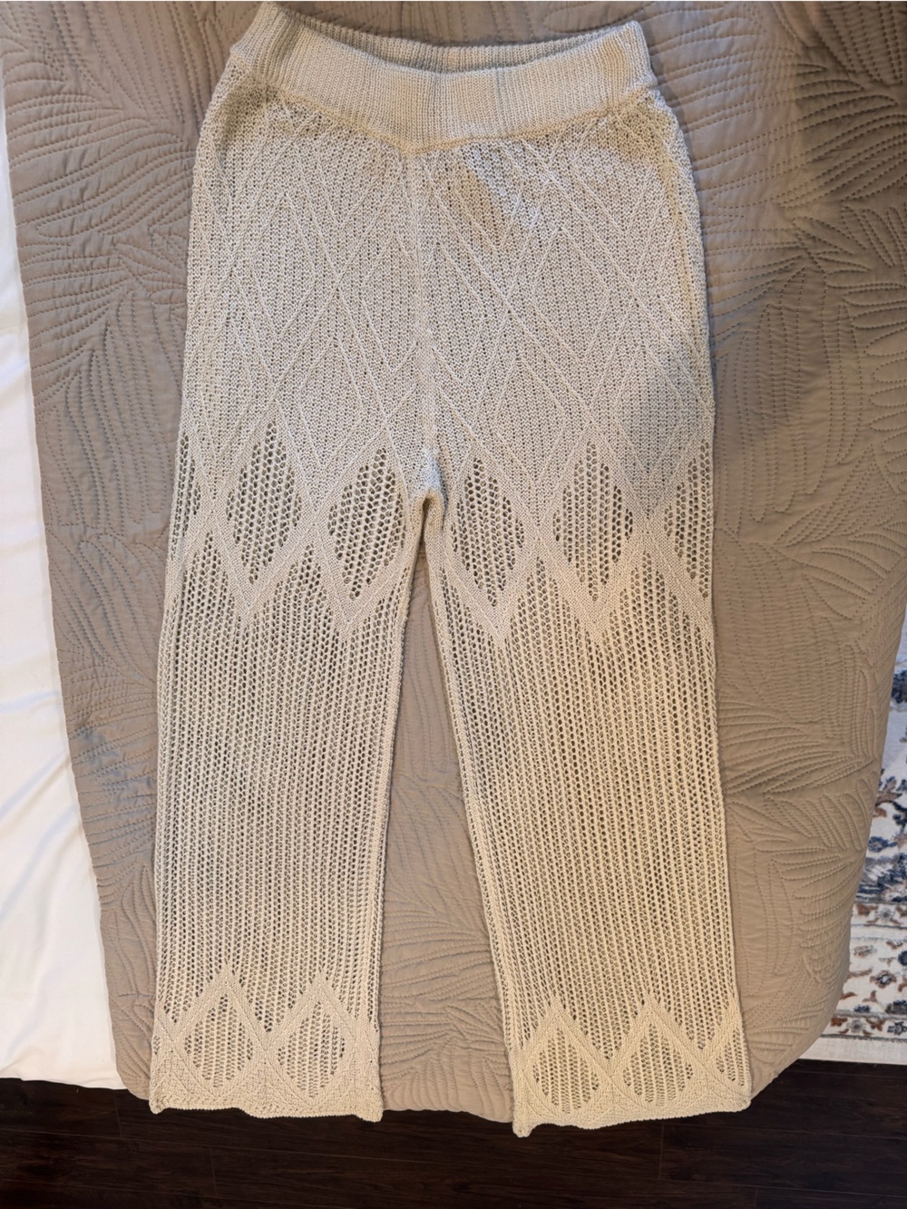 Cream Knit Pants